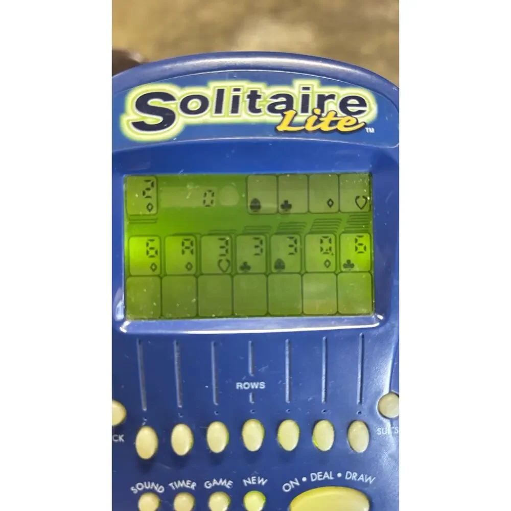 1997 Radica Solitaire Lite Handheld Travel Electronic Game - Tested. Works.